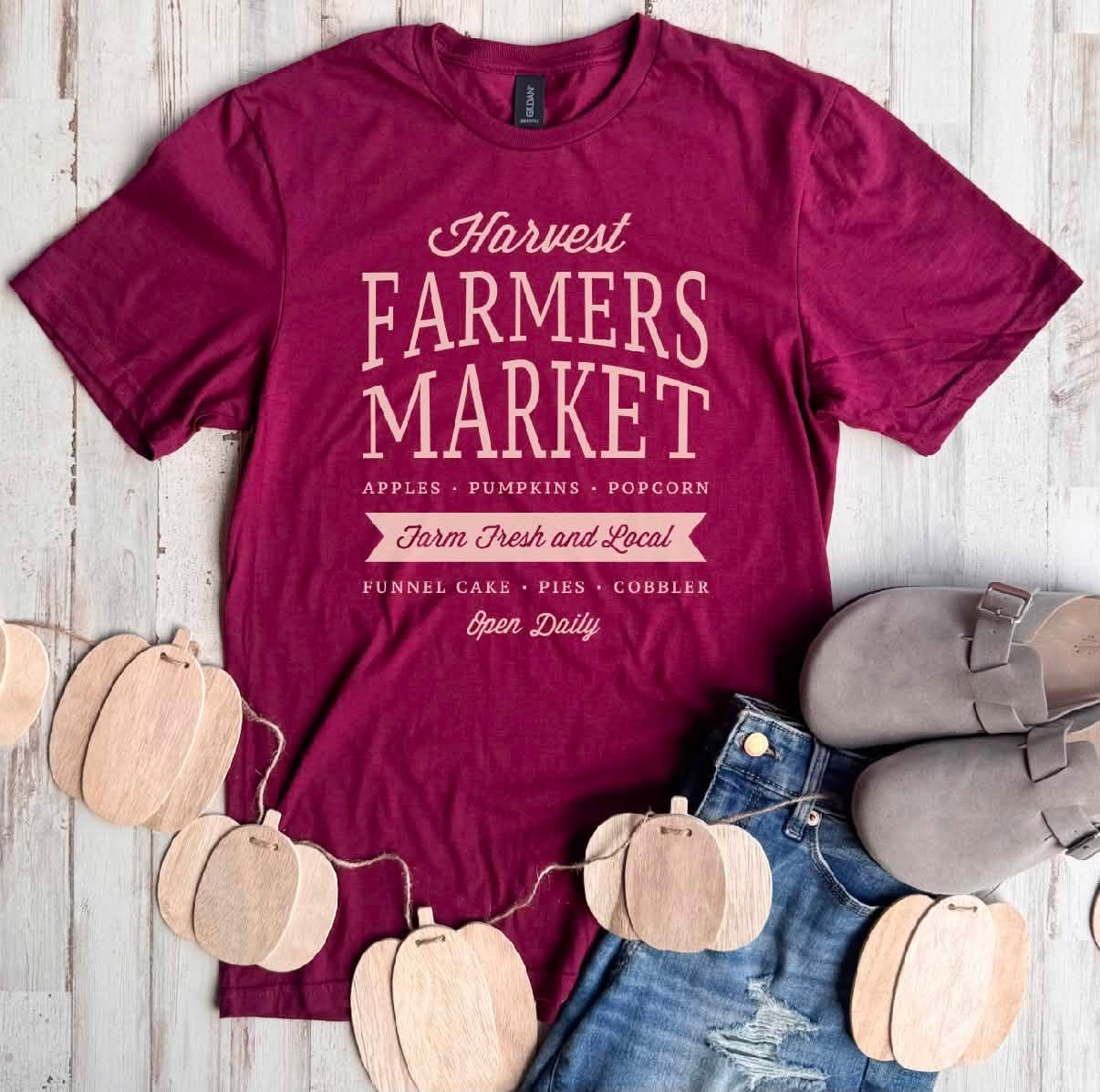 Harvest Farmers Market Tee - 3 Colors - FLASH SALE - PREORDER