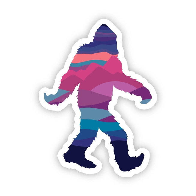 Bigfoot Sunset Hiking Sticker