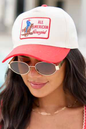 All American Cowgirl Red Trucker Hat SALE - STB Boutique