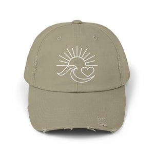 Sunrise Wave Heart Distressed Hat - 4 Colors