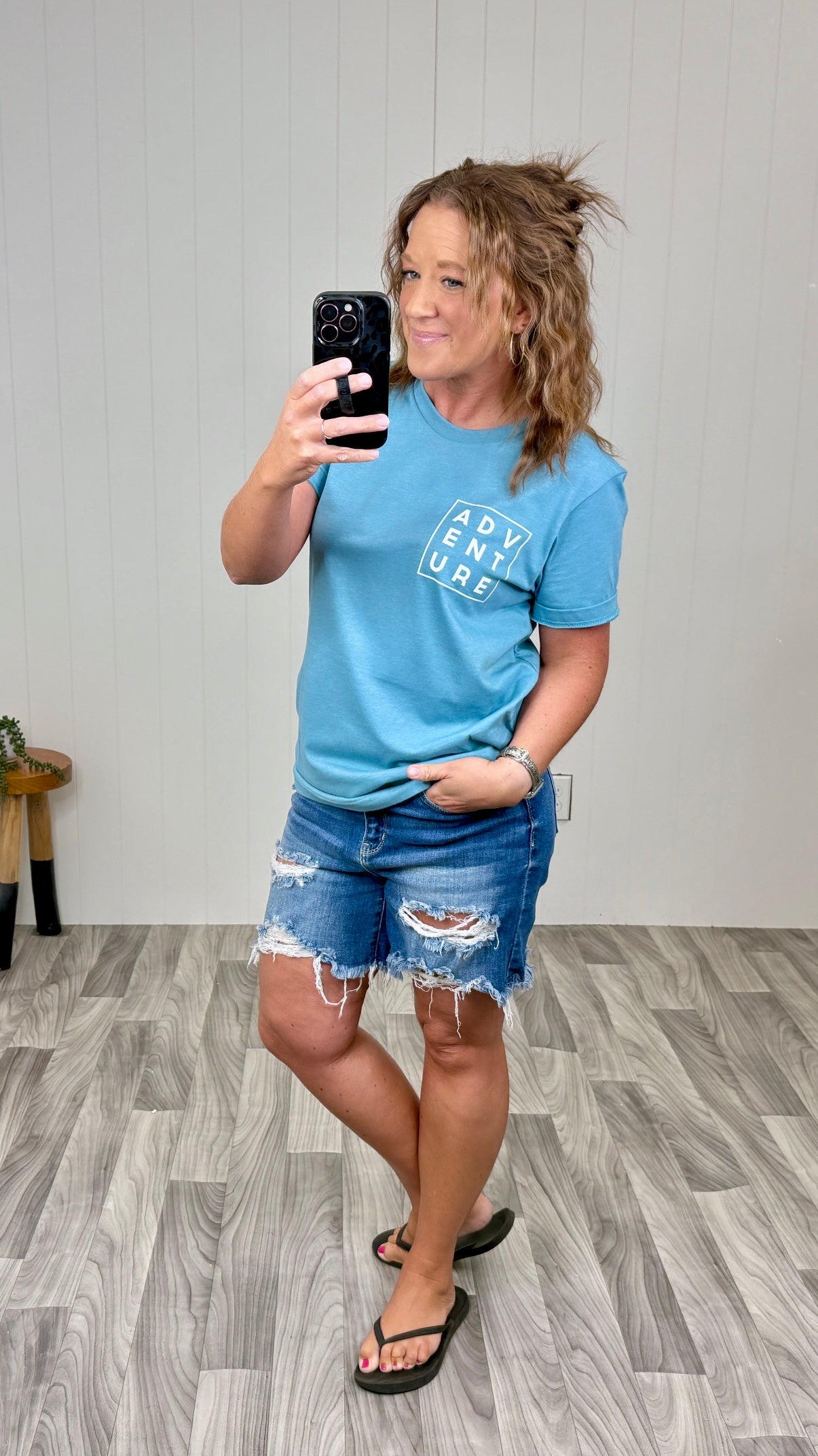 Adventure Pocket Htr Blue BC Tee (Unisex SM-3X)