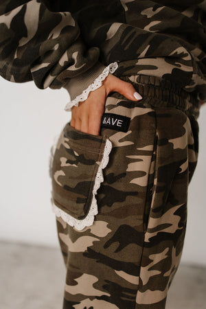 Comfort Zone Joggers - Camo Lace - STB Boutique