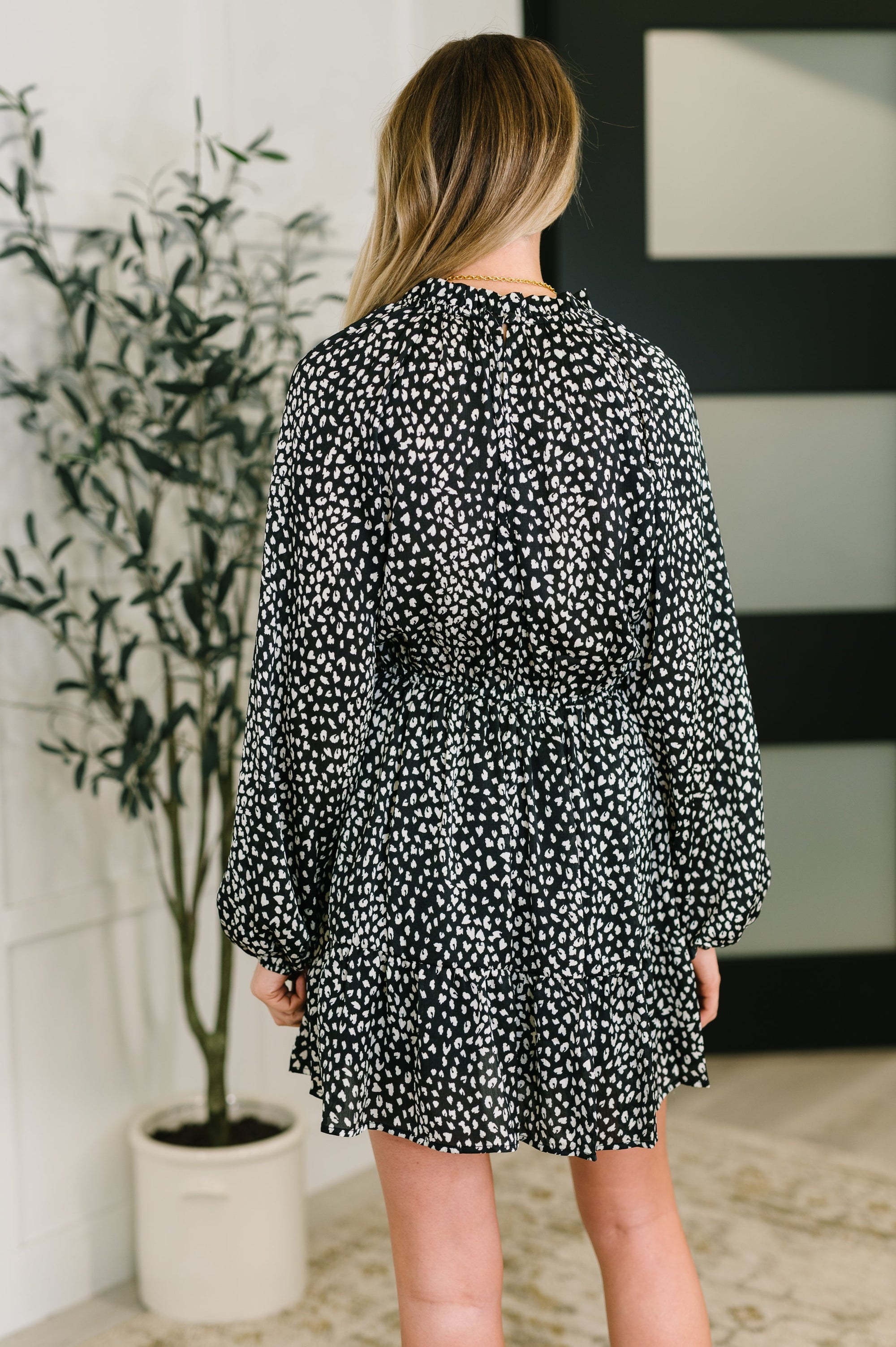 A Cheeky Little Time Tiered Dress in Black (SM-3X) - STB Boutique