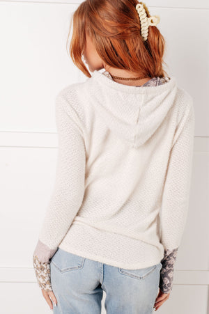 A Tad Chilly Waffle Knit Hoodie (SM-3X)
