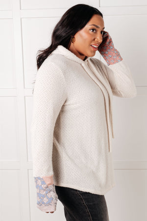 A Tad Chilly Waffle Knit Hoodie (SM-3X)
