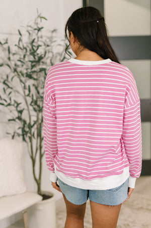 Almost Therapeutic Drop Shoulder Pullover in Candy Pink - STB Boutique
