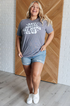 Antisocial Cat Mom Graphic Tee (SM-3X)