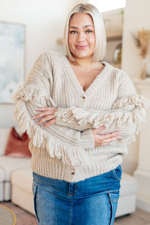 Ask Me About It Fringe Cardigan (SM-3X)