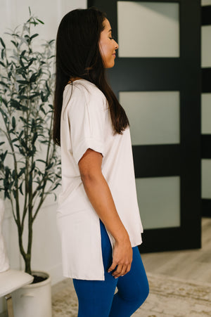 Basic Layering Relaxed V-Neck Tee (SM-XL)