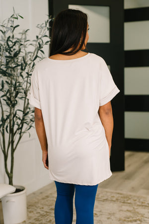 Basic Layering Relaxed V-Neck Tee (SM-XL)