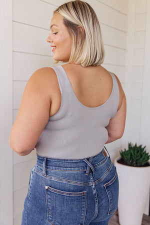The Basics Bodysuit in Grey - STB Boutique