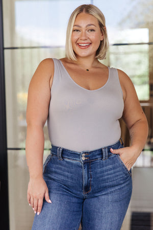 The Basics Bodysuit in Grey - STB Boutique