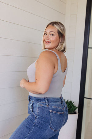 The Basics Bodysuit in Grey - STB Boutique