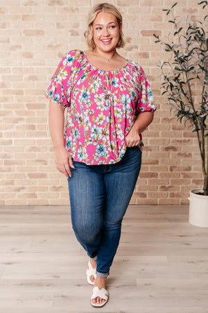 Bloom So Bright Floral Top (SM-3X)