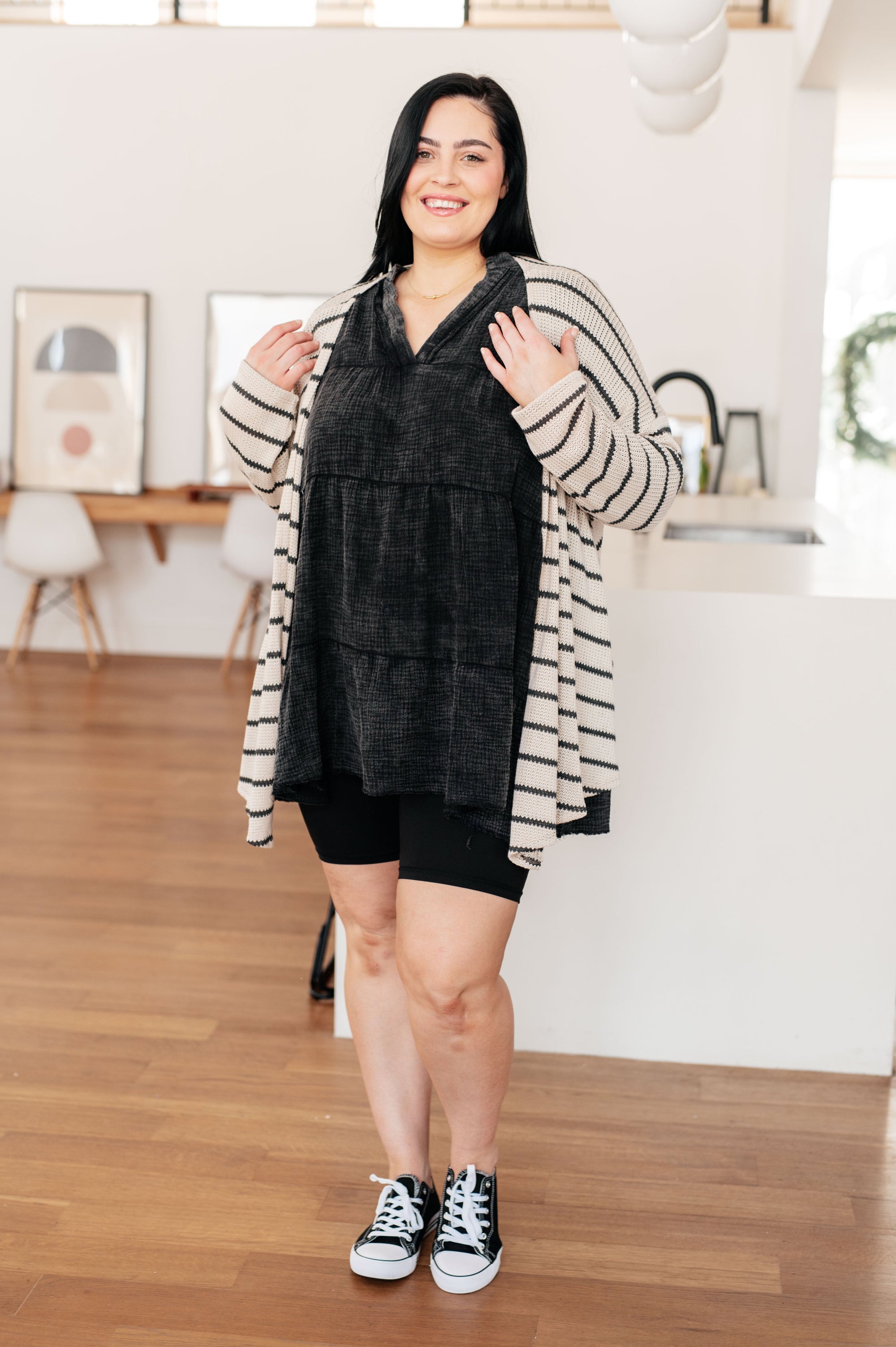 Borrowed Time Mineral Wash V-Neck Dress (SM-3X)