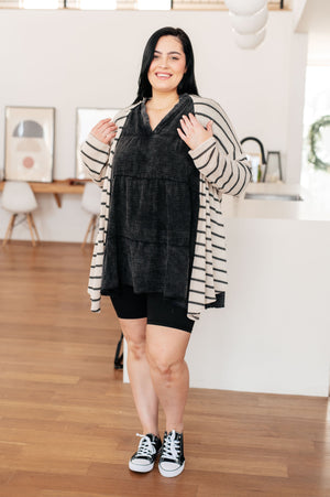 Borrowed Time Mineral Wash V-Neck Dress (SM-3X)