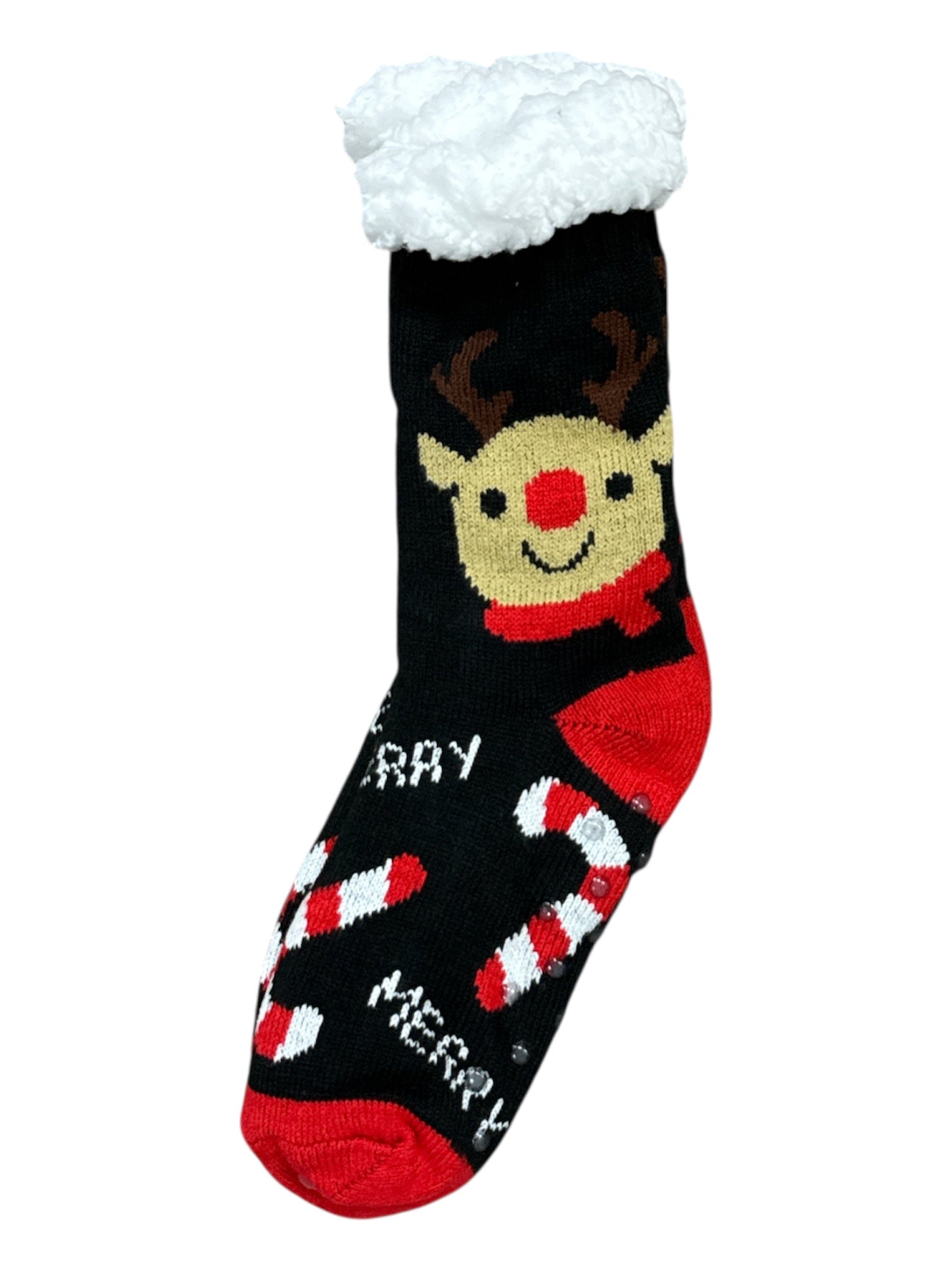 Rudolph Sherpa Slipper Socks-77