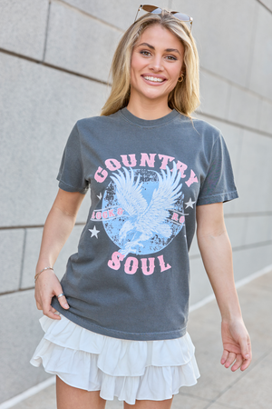Country Soul Dark Grey Graphic Tee - STB Boutique