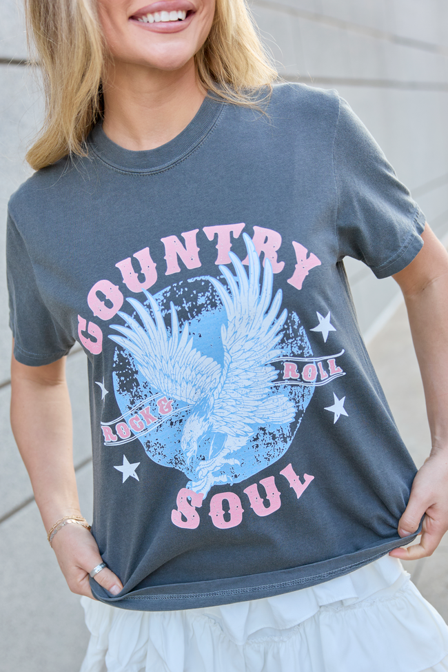 Country Soul Dark Grey Graphic Tee - STB Boutique