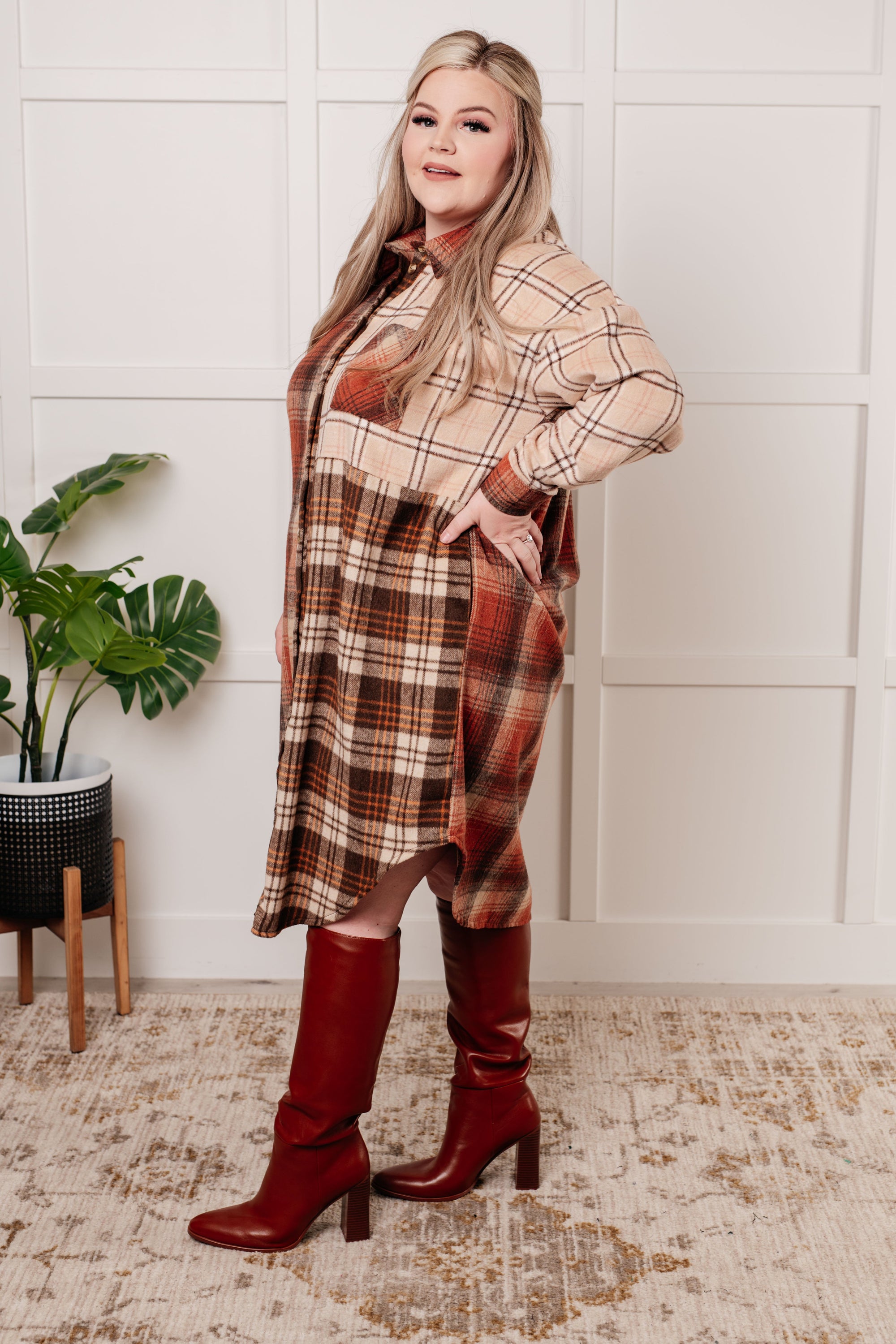Cabin Fever Flannel Plaid Oversized Shacket (SM-3X) - STB Boutique