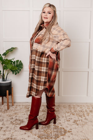 Cabin Fever Flannel Plaid Oversized Shacket (SM-3X) - STB Boutique