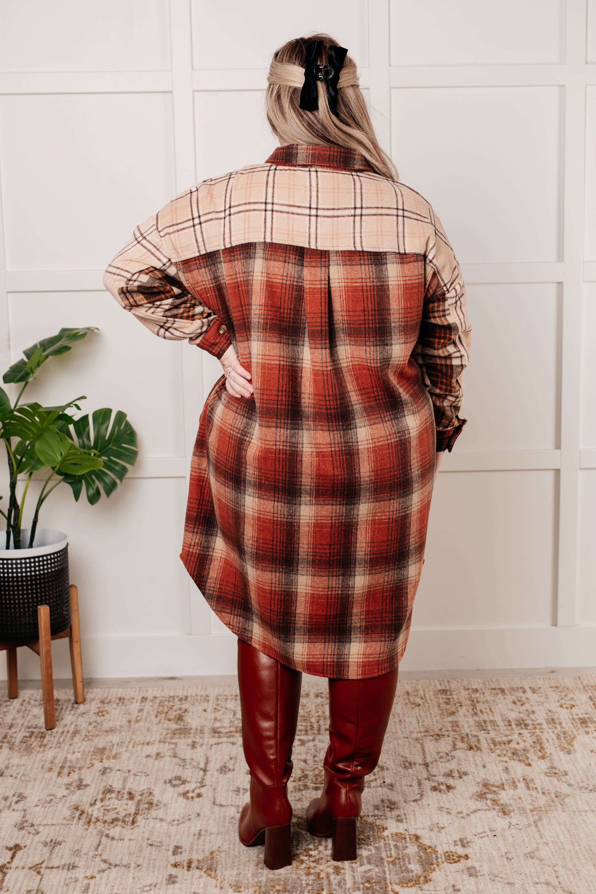 Cabin Fever Flannel Plaid Oversized Shacket (SM-3X) - STB Boutique