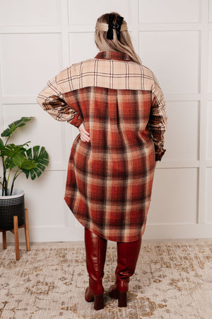 Cabin Fever Flannel Plaid Oversized Shacket (SM-3X) - STB Boutique