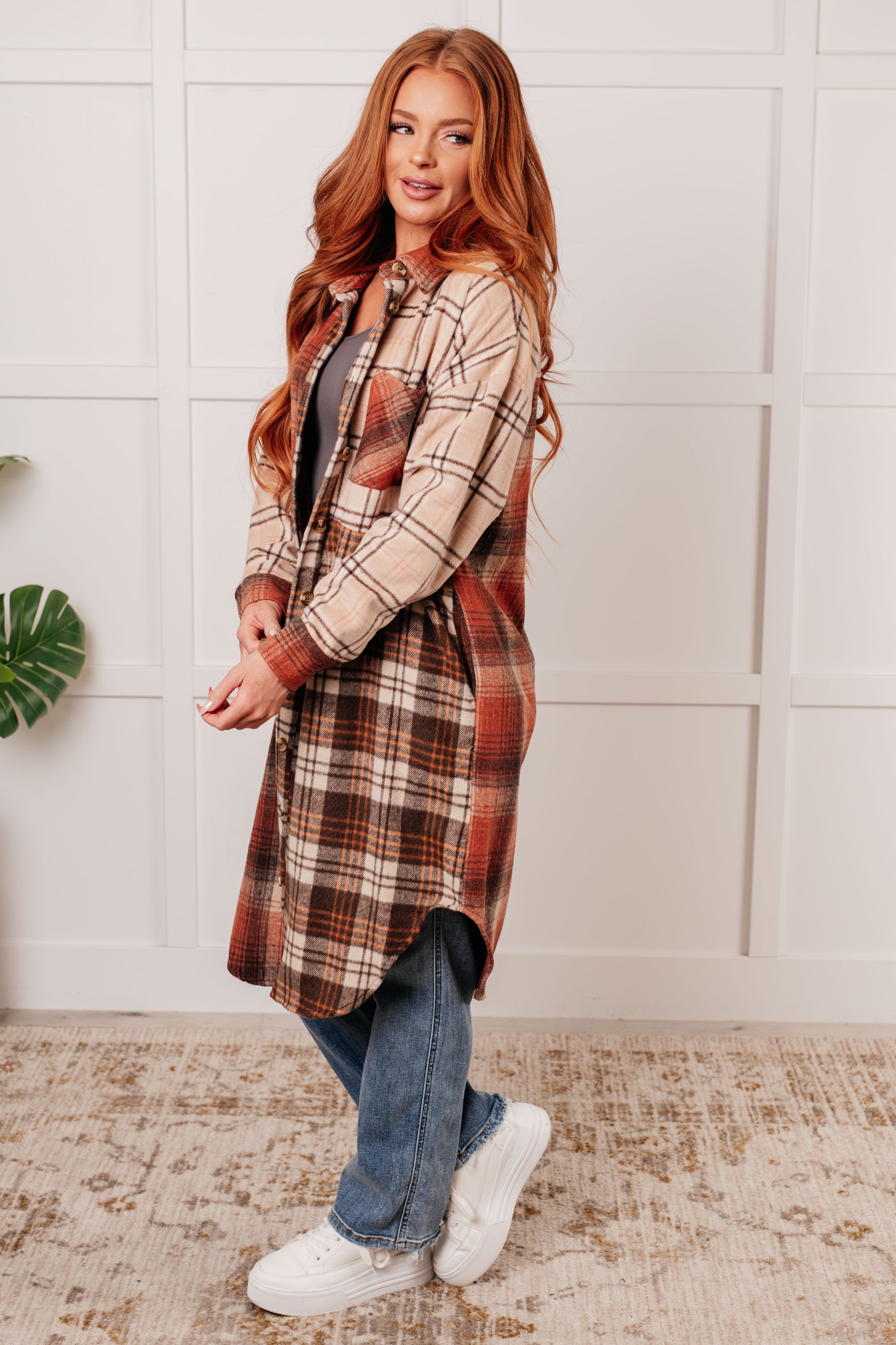 Cabin Fever Flannel Plaid Oversized Shacket (SM-3X) - STB Boutique