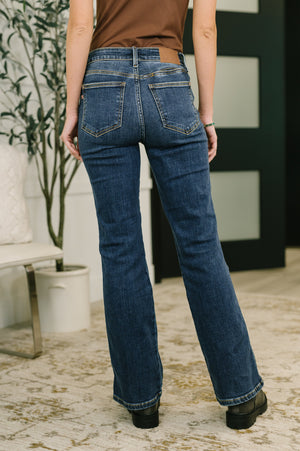 Judy Blue Casey Mid Rise Bootcut with Cell Phone Back Pocket & Slit (0-24)