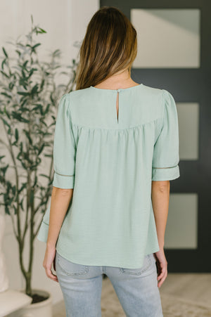 Caught You Looking Crinkle Woven Blouse - STB Boutique