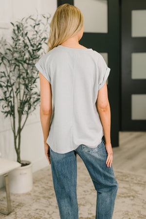 Classic Timeless V-Neck Tee in Pearl Grey (SM-3X)