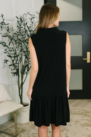 Coral Sands Collared Tank Dress in Black (SM-3X)