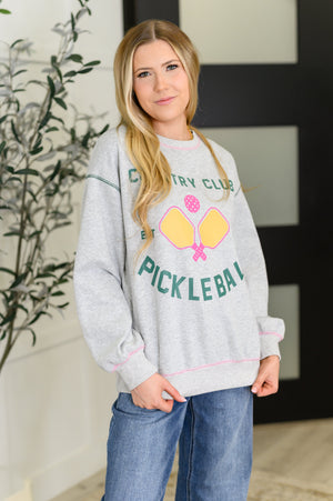 Country Club Pickle Ball Graphic Sweatshirt - STB Boutique