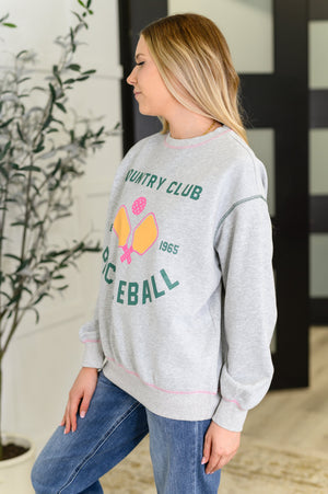 Country Club Pickle Ball Graphic Sweatshirt - STB Boutique