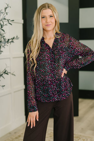 Doing the Most Polka Dot Blouse - STB Boutique