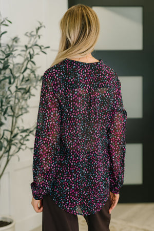 Doing the Most Polka Dot Blouse - STB Boutique