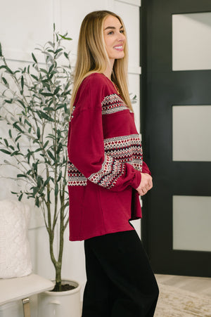 Don't Let Me Miss It Color Block Detail Top (SM-3X)