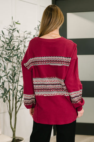 Don't Let Me Miss It Color Block Detail Top (SM-3X)