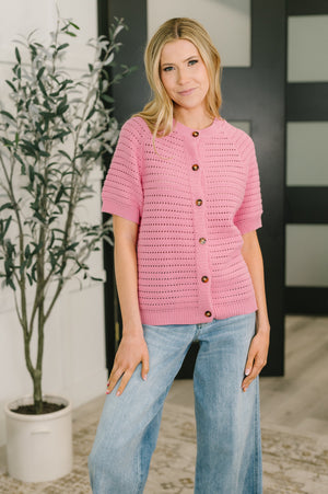 Dreaming All Day Sweater Knit Button Down (SM-3X)