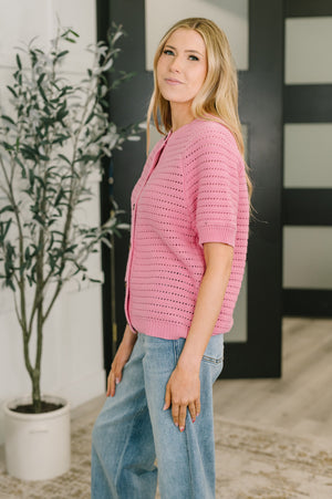 Dreaming All Day Sweater Knit Button Down (SM-3X)