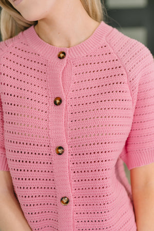 Dreaming All Day Sweater Knit Button Down (SM-3X)