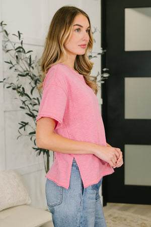Effortless Edit Boxy Tee in Candy Pink - STB Boutique