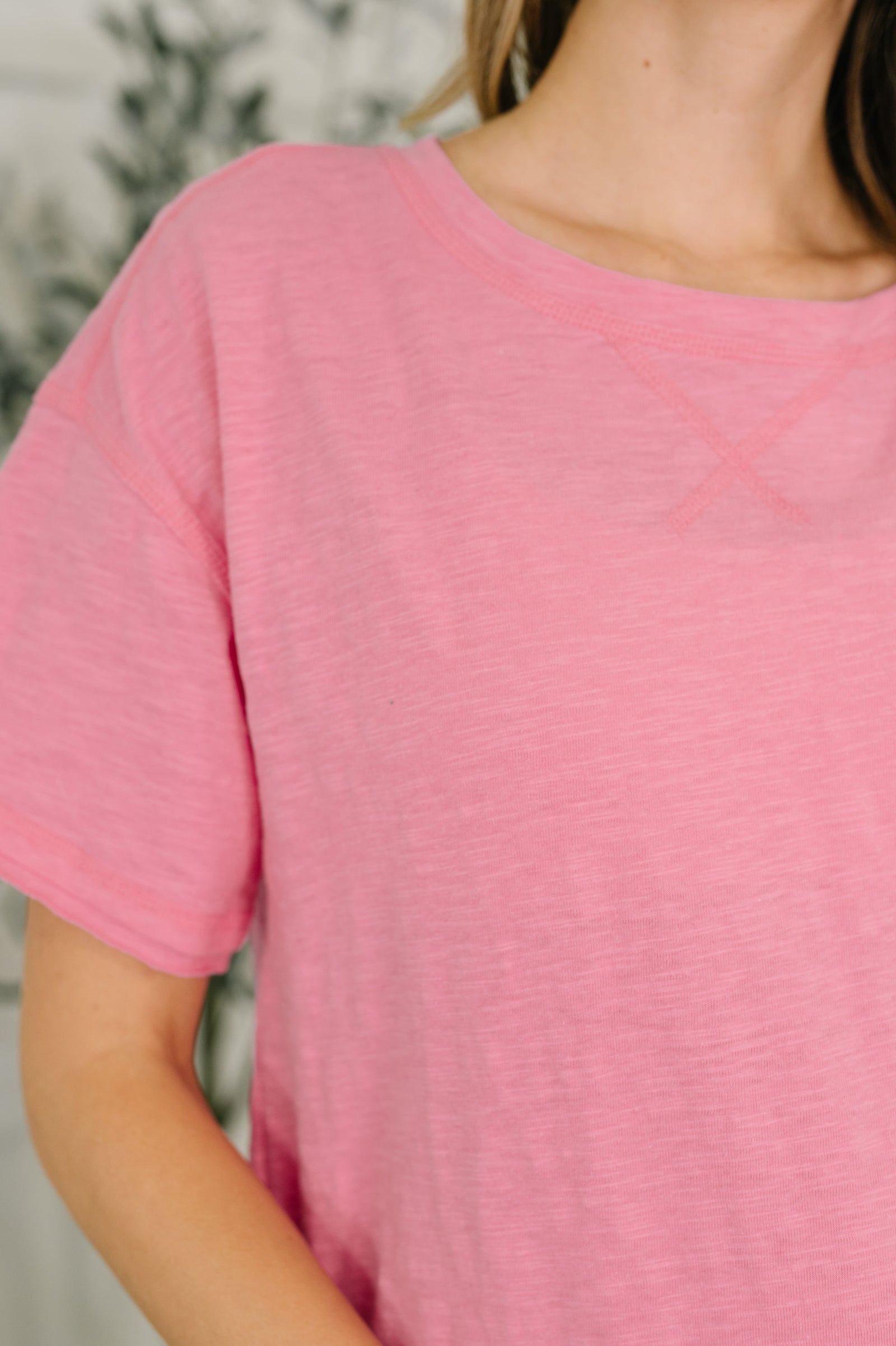 Effortless Edit Boxy Tee in Candy Pink - STB Boutique