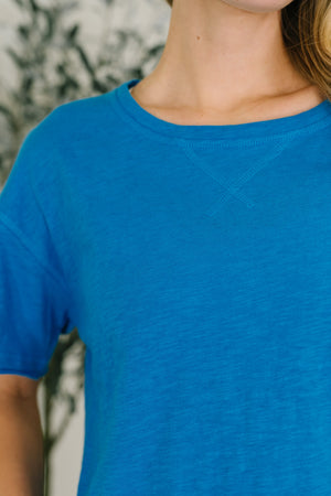 Effortless Edit Boxy Tee in Deep Sky - STB Boutique