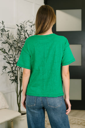 Effortless Edit Boxy Tee in Kelly Green - STB Boutique
