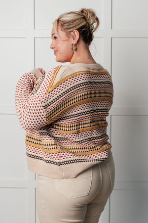 Effortless Elements Striped Cardigan (SM-2X)