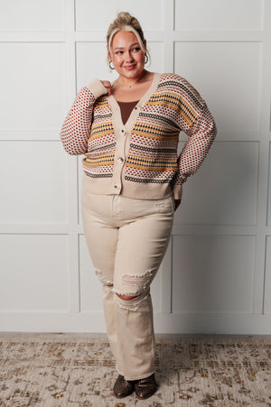 Effortless Elements Striped Cardigan (SM-2X)