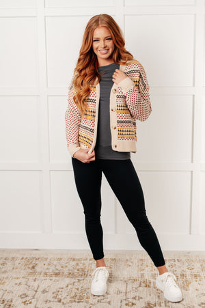 Effortless Elements Striped Cardigan (SM-2X)