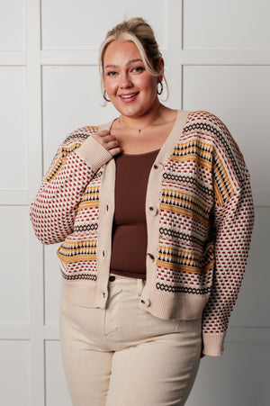 Effortless Elements Striped Cardigan (SM-2X)