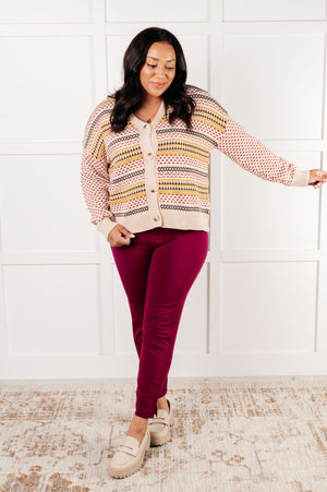 Effortless Elements Striped Cardigan (SM-2X)